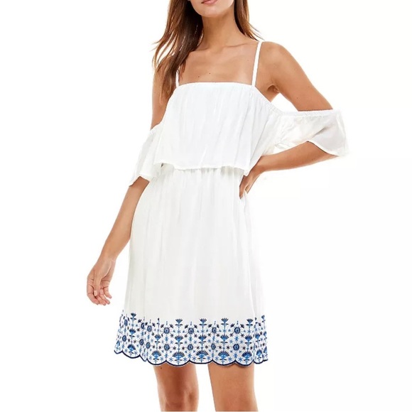 Miami Off the Shoulder Embroidery Dress - Picture 2 of 9